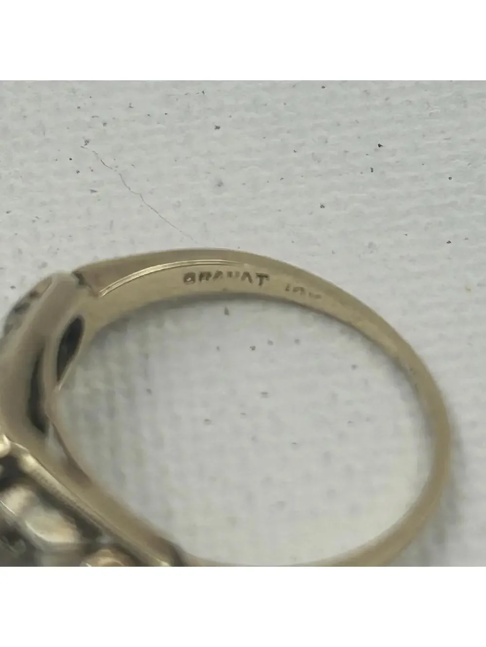 Granat Bros 14k Yellow Gold Engagement Ring Setting Mounting 1.84 Grams NO STONE - Picture 4 of 16